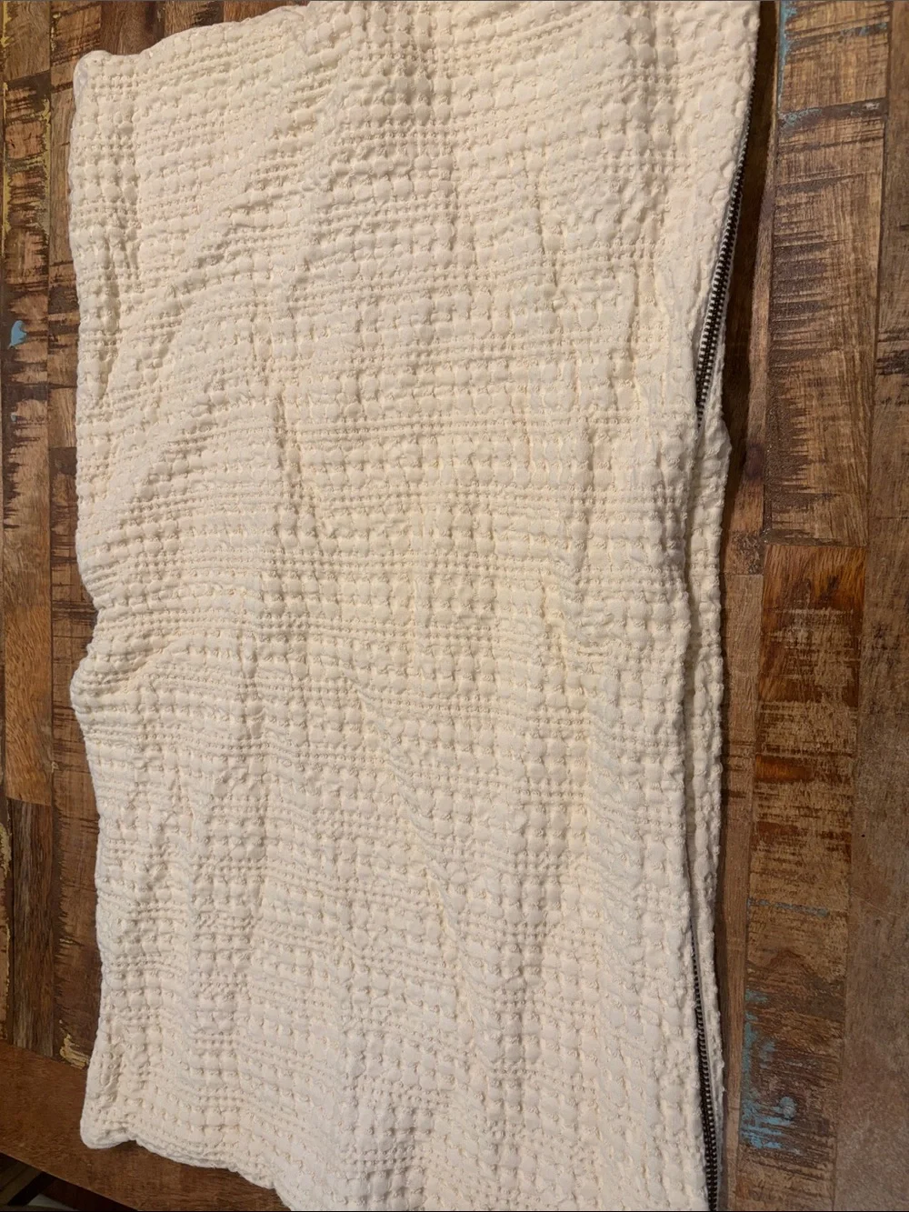 Pottery Barn 25x15 Cream Waffle Pillow Cover Never Used MSRP $49.50